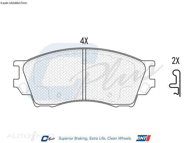 C-Plus Brake Pads Front Ford Cour 4*4 - DB1326CP