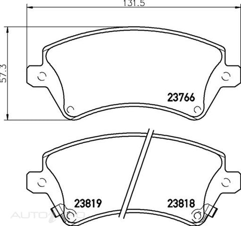C-Plus Brake Pads Front Toyota Corolla 02-On - MDB2257