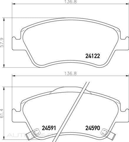 C-Plus Brake Pads Front Toyota Corolla Aur 07-On - MDB2923