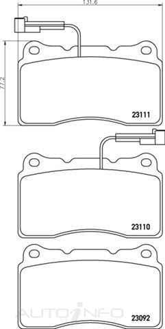 C-Plus Brake Pads Front Alfa Spider 98-On - MDB1950