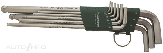 Jonnesway 1.5-10MM Extra Long Hex Key - H06SA109S