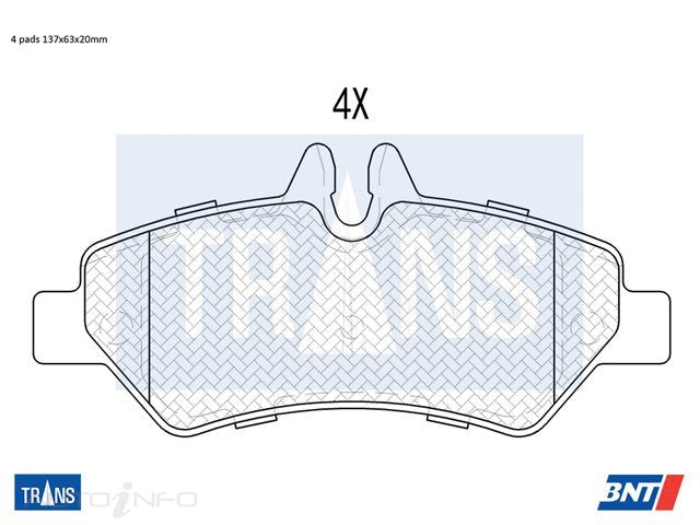 TRANS Brake Pads Transmission Rear Mercedes-Benz - DB1972TR