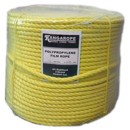 Wa Ropes & Hardware Rope Poly Prop Yellow 6mmx125M