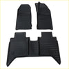 Black rubber 3d car mats for isuzu d-max 2021-2023 with textured ribbed patterns and snug molded contours