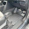 Black rubber 3d car mat for mazda bt-50 2021 with molded contours and textured grip patterns for better traction