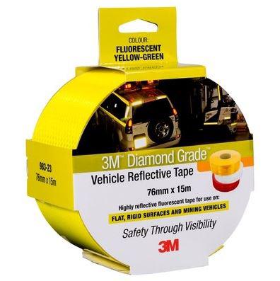3M Diamond Grade Reflective Tape Fluro Yellow-Green 76mm