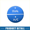 Blue aluminum alloy ac switch knob cover trim with dual and a/c labels for toyota rav4 2019-2022