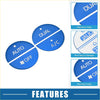Blue circular aluminum alloy ac switch knob covers with auto off dual a c buttons for toyota rav4 2019-2022