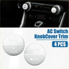 White plastic ac switch knob covers with auto and off markings for toyota rav4 climate control aluminum trim