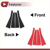 Black and red sleek car door pillar window trim inserts for Toyota Alphard 2008-2014 with modern design