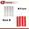 Silver and red vinyl car door pillar window trim inserts with sleek modern design for 2024-2025 toyota tacoma