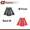Black and red carbon fiber car door pillar window trim inserts for Toyota Alphard showing front side design