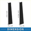 Black rectangular adhesive strips for 4 pcs door pillar window trim fit toyota highlander 2008-2013
