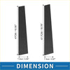 Black carbon fiber textured door pillar window trim panels for toyota highlander 2014-2019 measuring 47cm x 7.5cm and 47.7cm x 7.3cm