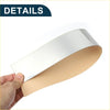 A double-sided chrome door pillar window trim for toyota sequoia 2008-2014 with shiny metallic exterior and matte beige back side