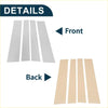 Silver and beige chrome front and back door pillar window trim inserts for toyota sequoia 2008 to 2014