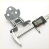 Gray metal front door hinge with three mounting holes and pivot for mitsubishi triton l200 1996-2006