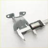 Gray metal front door hinge with matte finish and central pivot for mitsubishi triton l200 1996-2006