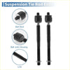 Black suspension tie rod ends with threaded metal shafts and rubber ball joints for 4 pcs front inner links toyota sienna