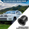 Black cylindrical fuel injector nozzle holder spacer for toyota tacoma 4runner shown from the back side