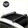 Black metal 4-piece roof rail rack system shown from back side for vw amarok 2023-2024 models