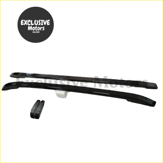Black windshield wiper blades with matching rubber tips for 4-piece roof rail rack on vw amarok 2023-2024