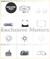 Black and silver window glass rubber inner 4 pieces for Pajero 2nd V20 with oem part numbers display grid