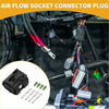 Black plastic 4 pin air flow socket connector plug with green and silver metal terminals for toyota 4wd ute offroad