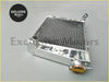 Silver 4-row aluminum radiator with mesh core and brass fittings for austin rover mini cooper 1967-1991