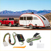 White and red teardrop trailer with black trim shown with 4 way flat trailer wiring harness for 2020 2021 toyota highlander