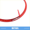 Red circular aluminum car wheel trim with glossy finish and metallic inner lining for toyota tacoma vents