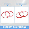 Red metallic aluminum wheel rim trim rings for toyota tacoma 2016-2024 with a sleek circular design