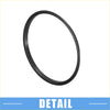 Black circular aluminum ac vent ring cover trim with smooth matte finish for Toyota Tacoma 2016-2024