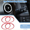 Red aluminum alloy ac vent ring trim for toyota tacoma 2016-2024 vehicle interior styling