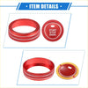 Red metallic car engine start stop button cover with textured grip and white lettering for toyota highlander climate control