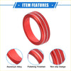 Red aluminum alloy car ac climate control knob ring with polished finish and textured non-slip surface for toyota highlander