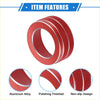 Red aluminum alloy car ac climate control knob ring with polished finish and textured non-slip surface for toyota rav4