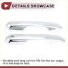 4 x chrome finished silver tone abs car door handle covers with sleek ergonomic contours for toyota rav4 2019-2024