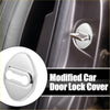 Shiny chrome-finished 4 x car door lock latch striker cover caps with sleek oval design for toyota cars