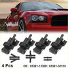 Black plastic windshield washer nozzle assemblies with connectors for toyota 2010-2015 front car use