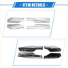 4 x silver and black plastic car roof rack side rails end covers for toyota rav4 2006-2012 shown finished and unassembled
