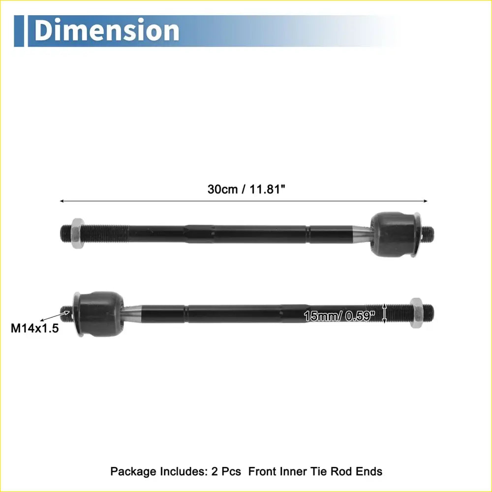 4 x Front Inner Tie Rod End Links for Toyota Tacoma (2005-2015) - Steering
