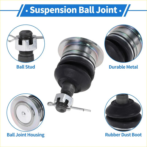 Durable metal suspension ball joint with black rubber dust boot and silver ball stud for toyota tacoma 2005-2021
