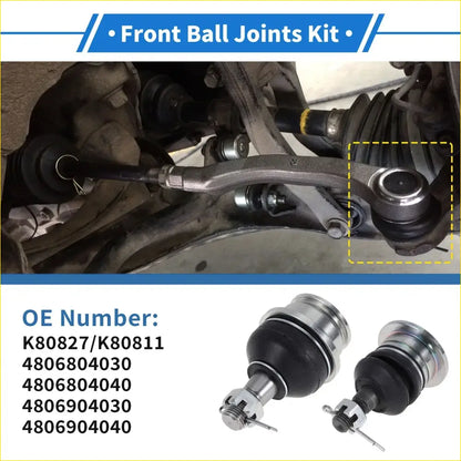 4 x Front Upper & Lower Ball Joints for Toyota Tacoma (2005-2021) - Steering