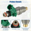 Green and silver fuel injector nozzle with brass tip and pre-installed o-rings for toyota paseo 1.5l 1994-1999