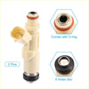 Cream-colored plastic fuel injector with metallic base and black o-ring for toyota altezza sxe10 3sge 2.0l 1998-2005