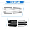 Set of four chrome finish roof rack side rail end covers for toyota 4runner 2010-2022 shown with mounting bases