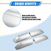 Silver tone smooth abs plastic roof rack side rail end covers with sleek curved design for toyota 4runner 2010-2022