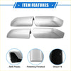 Silver polished abs plastic door handle covers for direct fit on toyota 4runner roof rack side rail ends 2010-2022