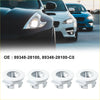 White plastic car interior trim inserts for dashboard or console mounting with silver tone parking sensor retainers for 4wd ute offroad